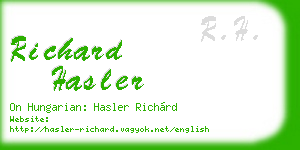 richard hasler business card